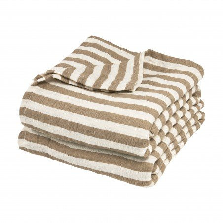 Pack 2 Muselinas 70x70 Rayitas Beige
