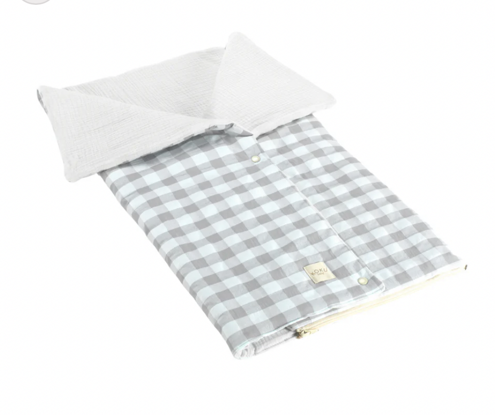 Saco Capazo Vichy Gris Koku