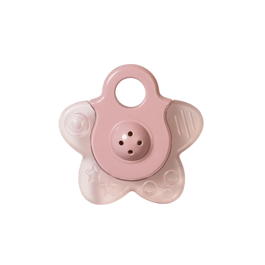 Mordedor de Agua con Sonajero Rosa