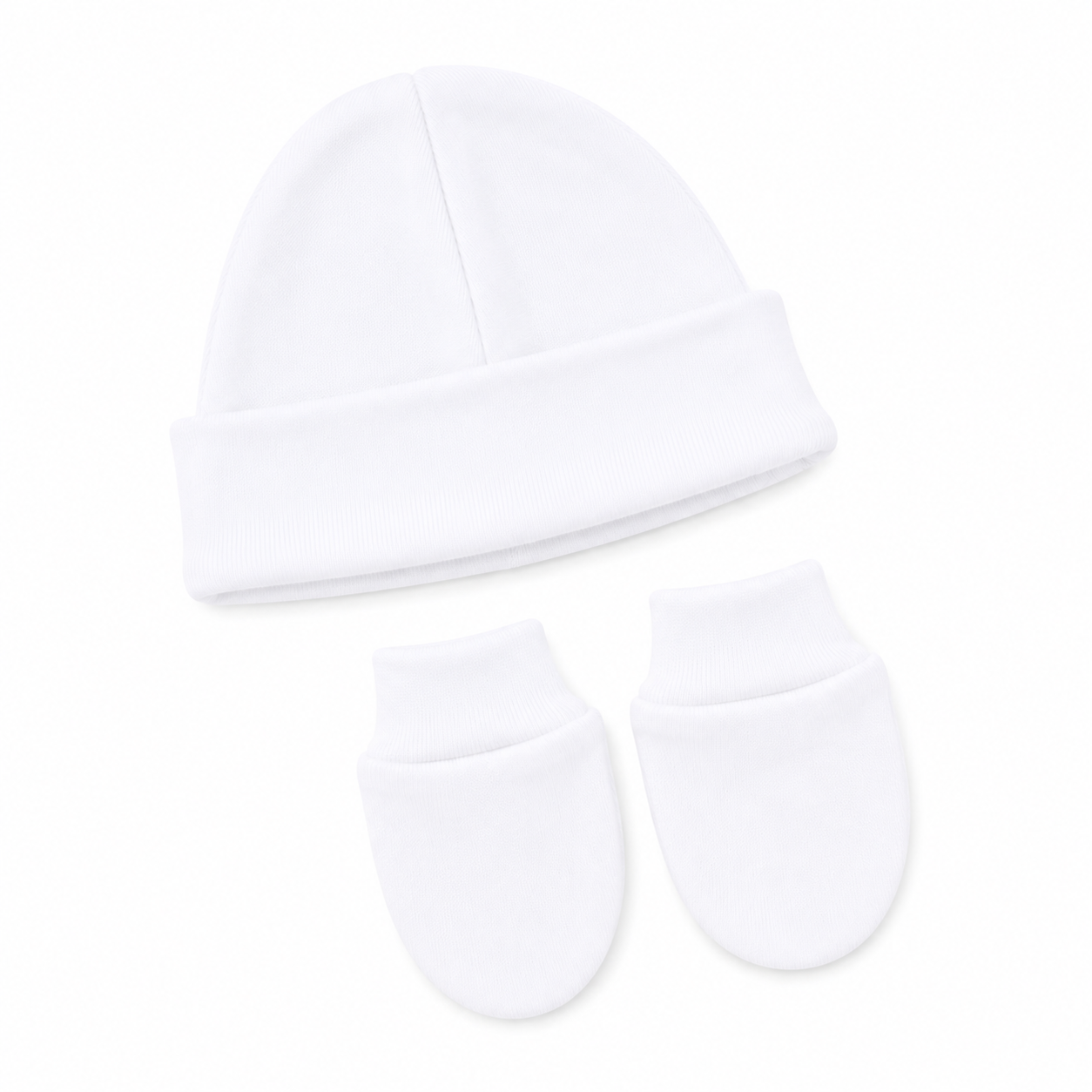 Pack Natal Gorrito + Manoplas Blanco