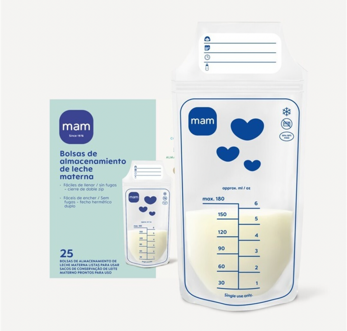 Bolsas Almacenamiento Leche Materna MAM 25ud