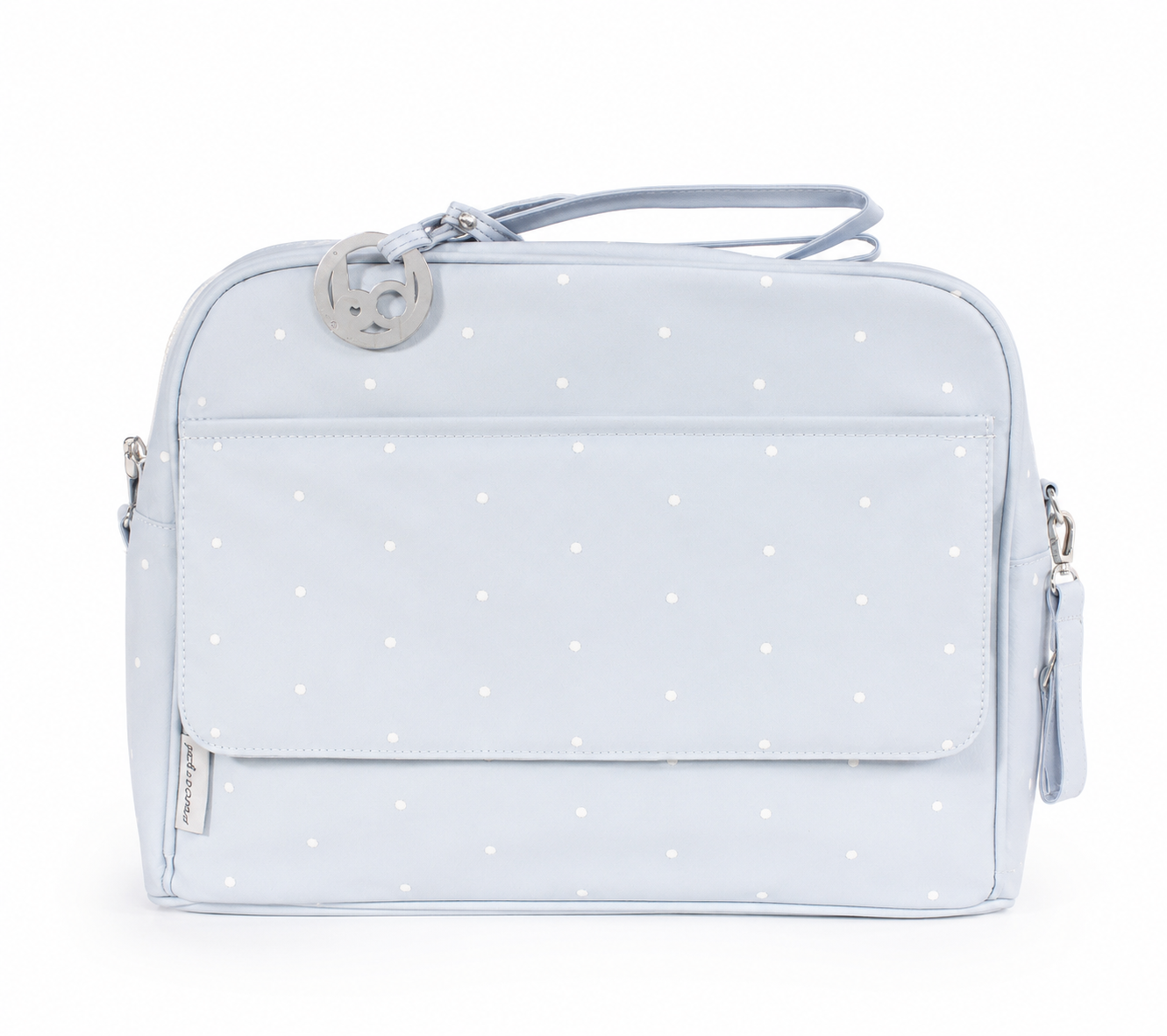 Bolso Maternidad + Cambiador Bimbidreams Azul Puntitos
