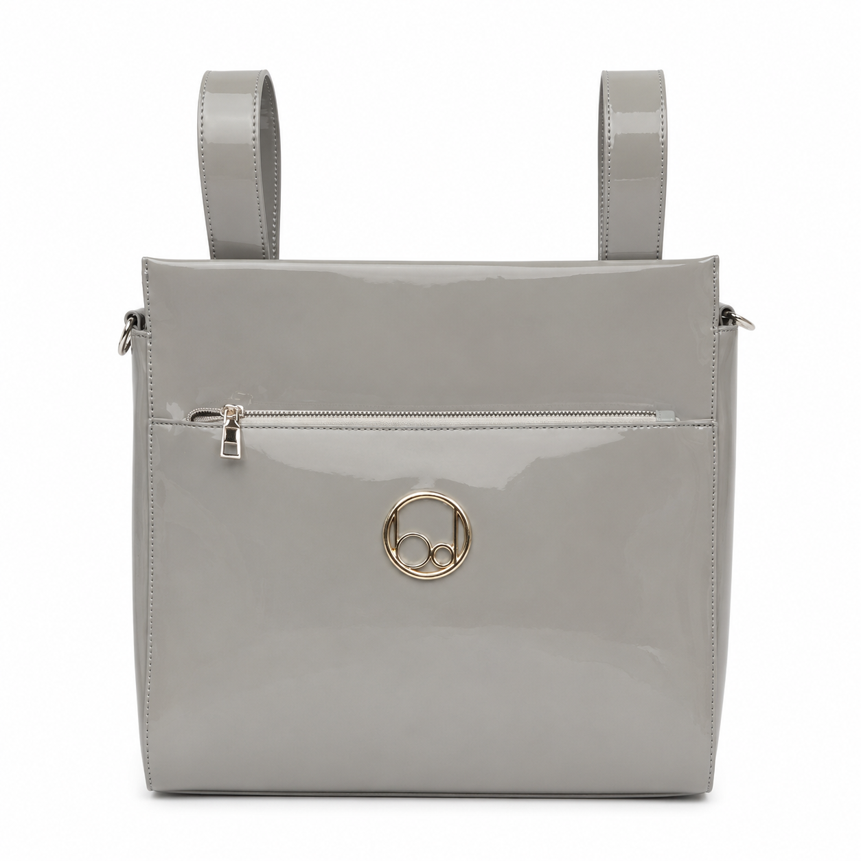 Bolso Charol Losagno Gris + Cambiador