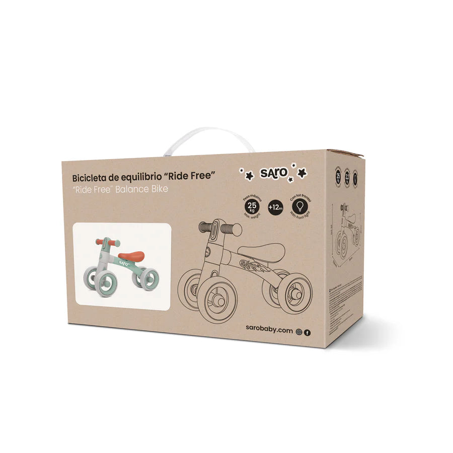 Bicicleta de Equilibrio Rosa con Luz