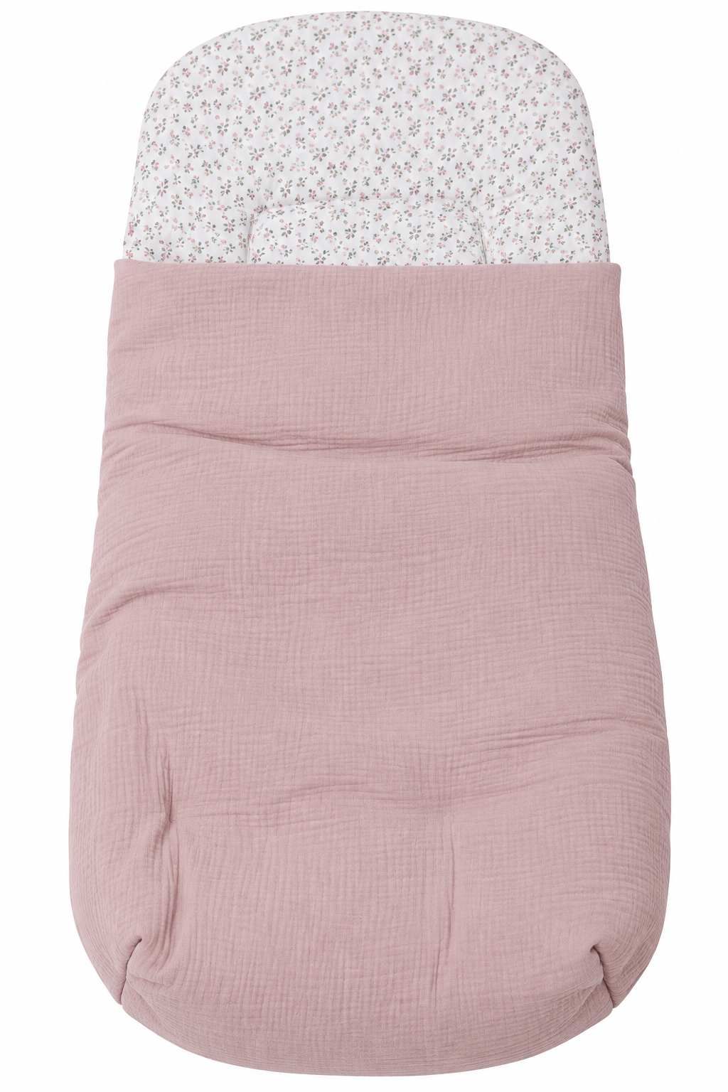 Saco Silleta Muselina Rosa Con Flores