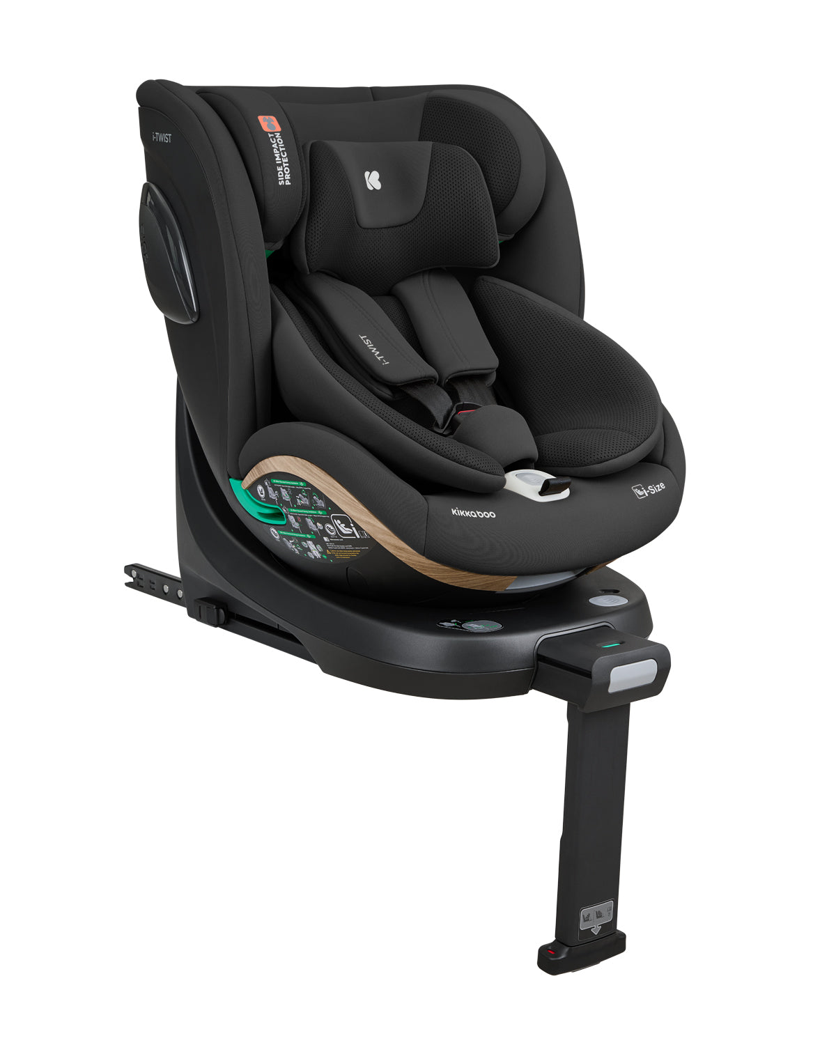 Silla de Coche I-Twist Kikkaboo 40-150cm Negro