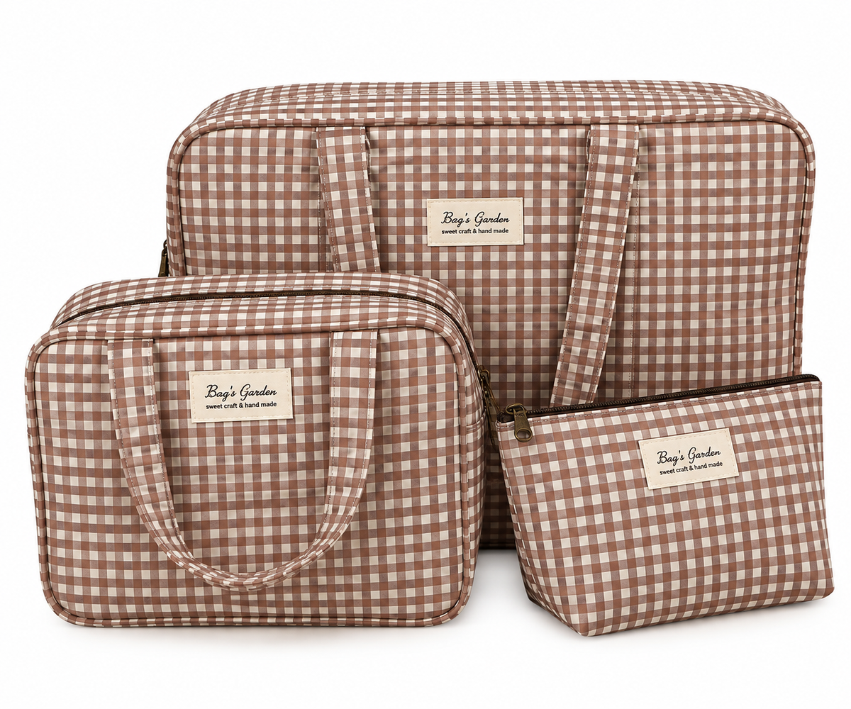 Pack Bolsos Vichy Marrón