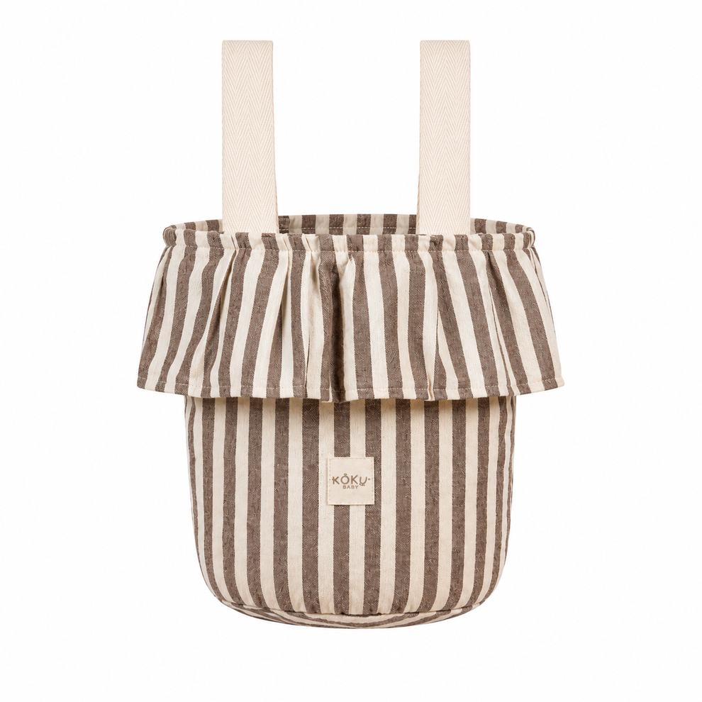 Bolso Basket Stripe Brown Koku