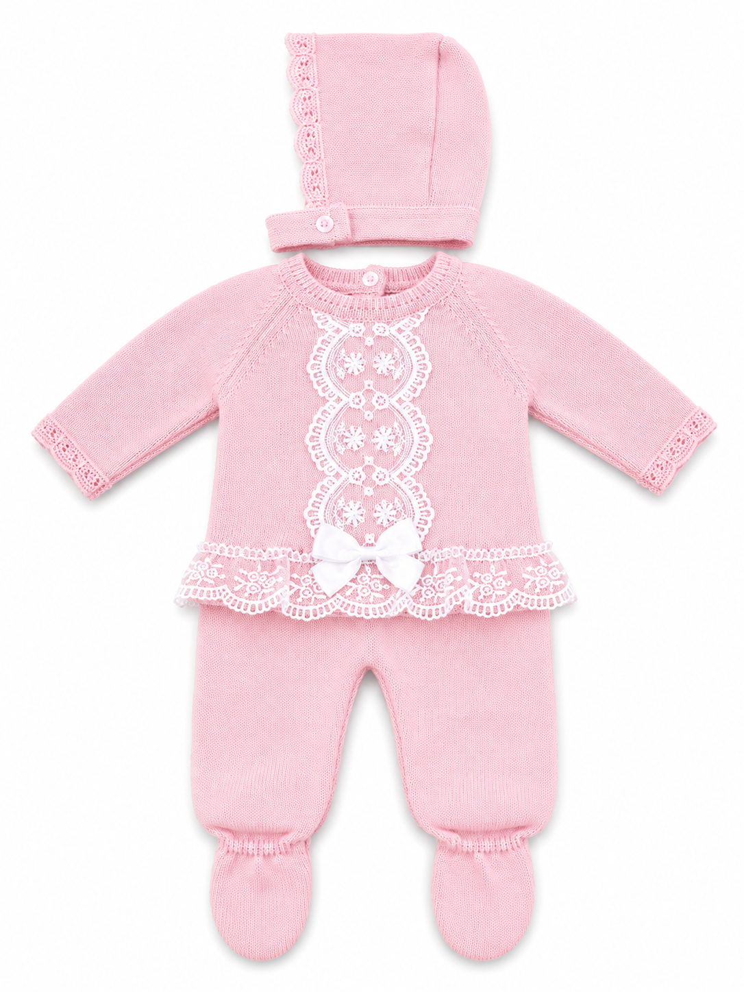 Conjunto Encaje Rosa