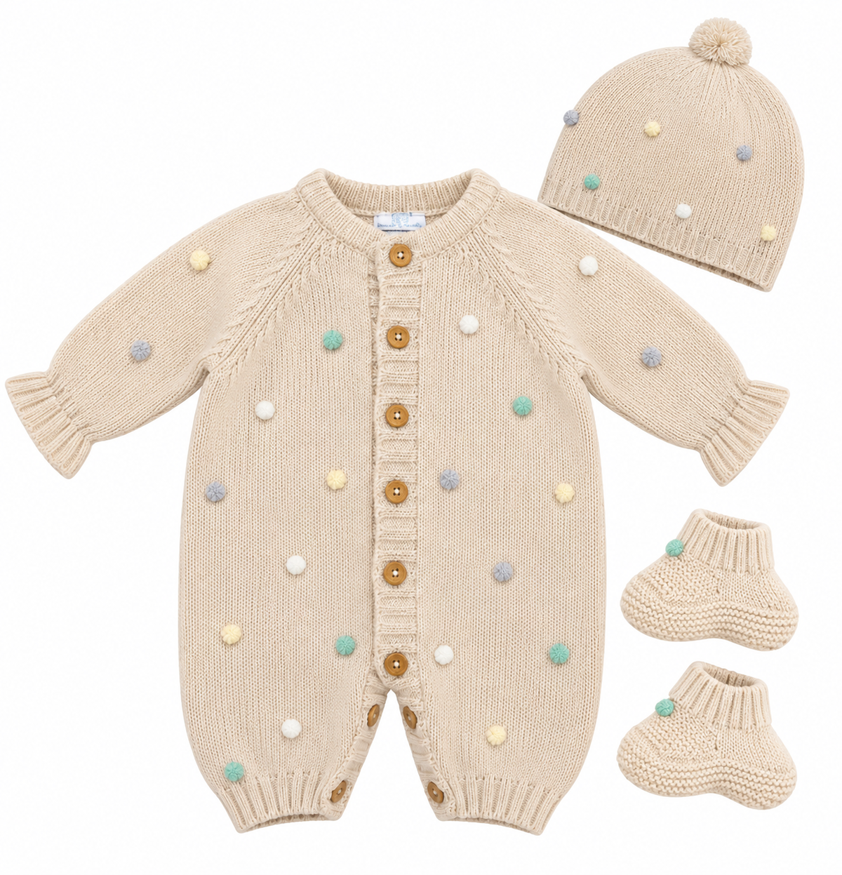 Pelele Puntitos Beige Popys