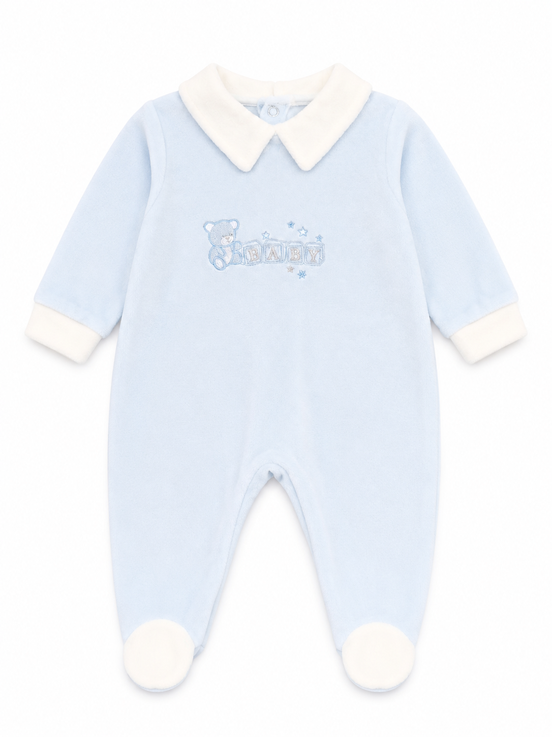 Pijama Terciopelo Baby Azul