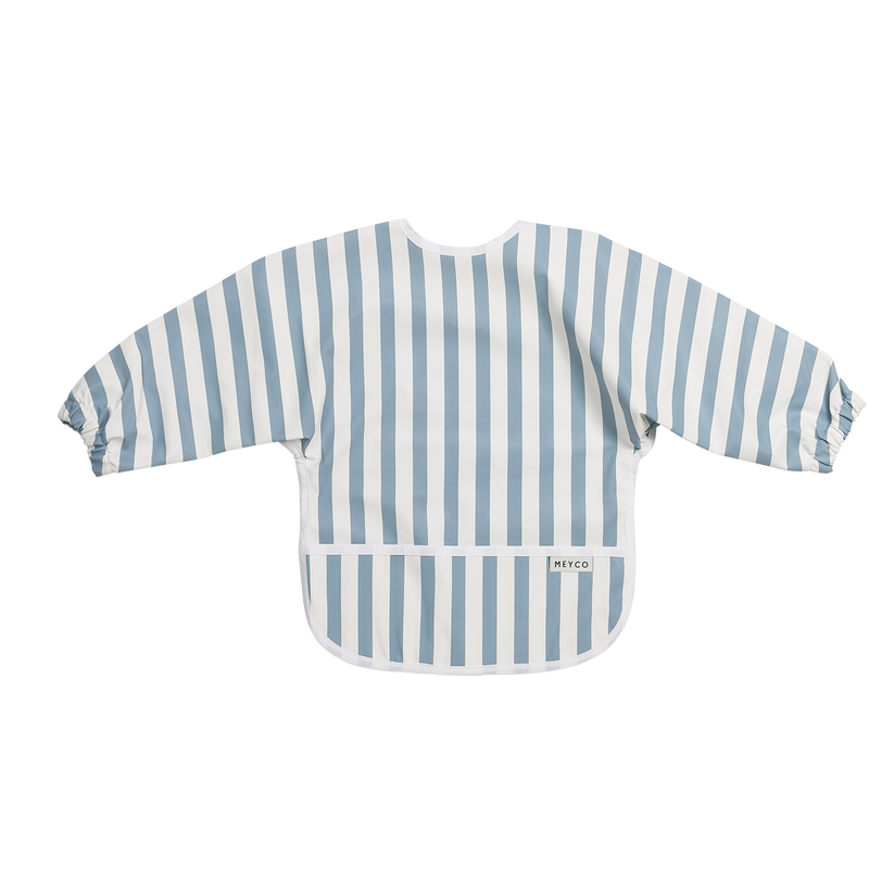 Babero con Mangas Rayas Azul Meyco Cambrass