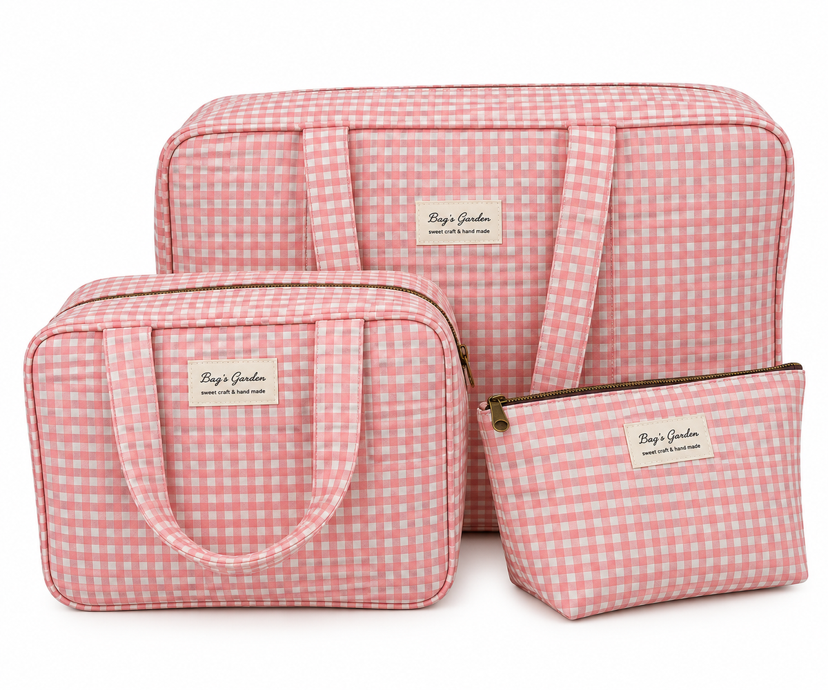 Pack Bolsos Vichy Rosa