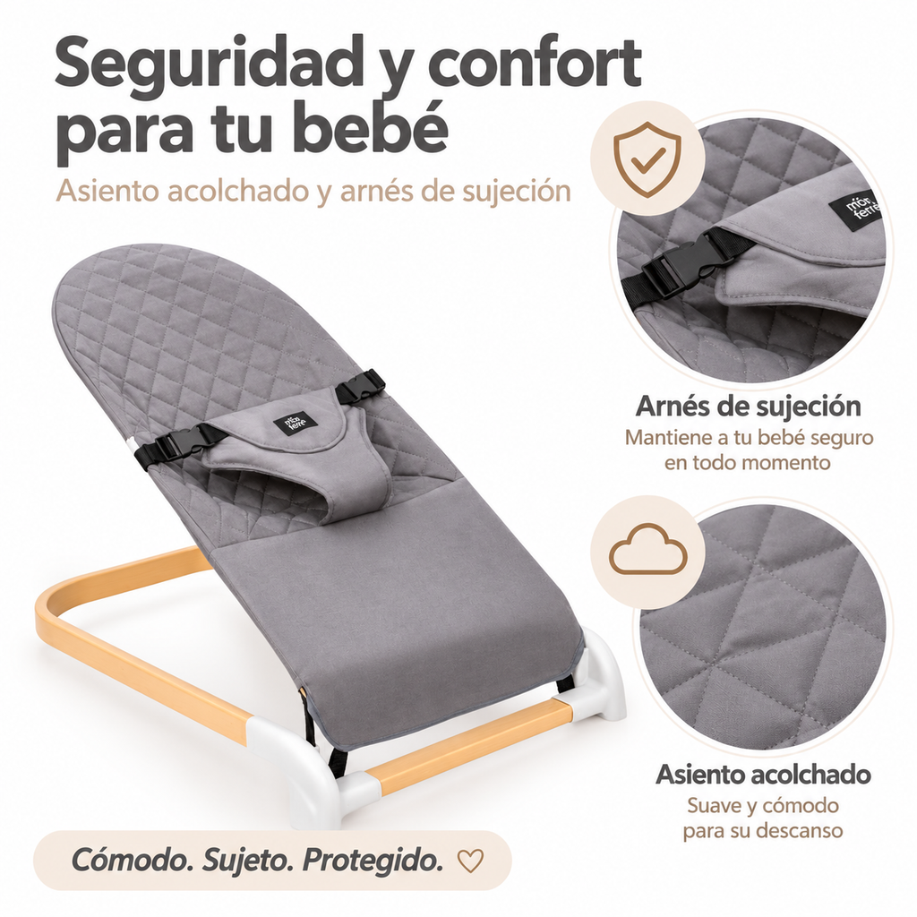 Hamaca Balancín Gris Interbaby