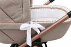 Cubre Capazo Interior Bambula Blanco Volante Vichy