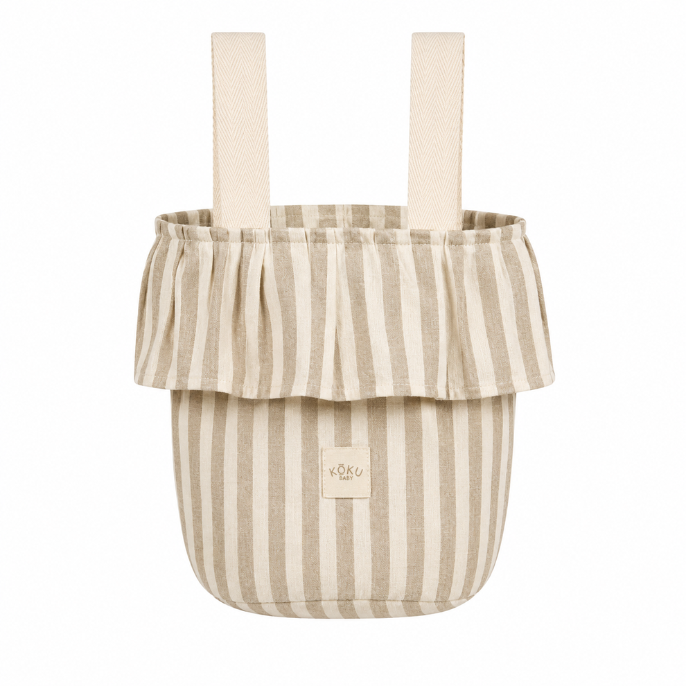 Bolso Basket Stripe Beige Koku