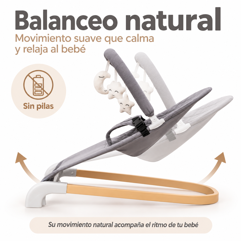 Hamaca Balancín Gris Interbaby