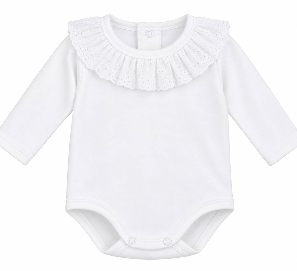 Body Puntilla Manga Larga Blanco