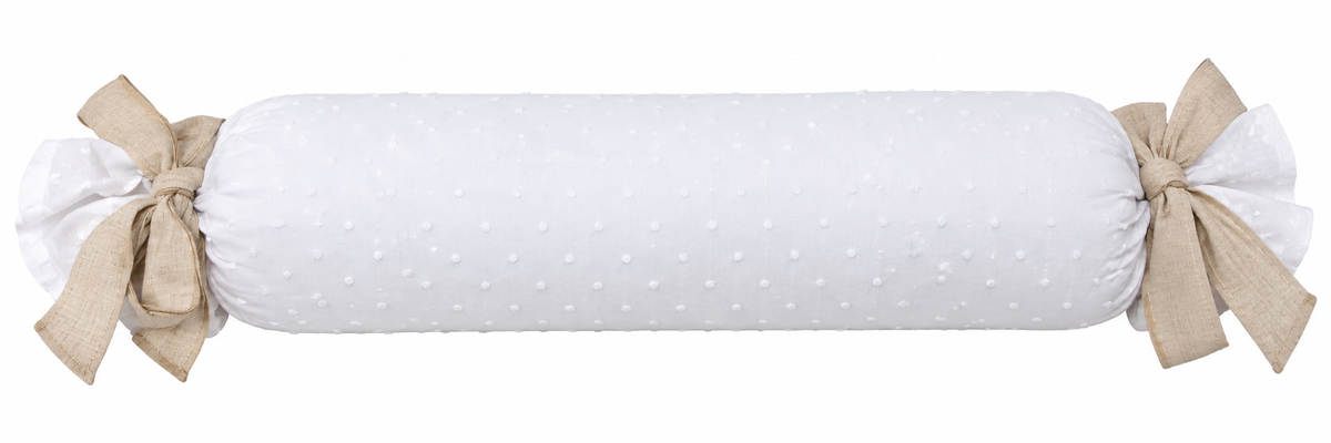 Caramelo Blanco Plumeti Lazo Beige