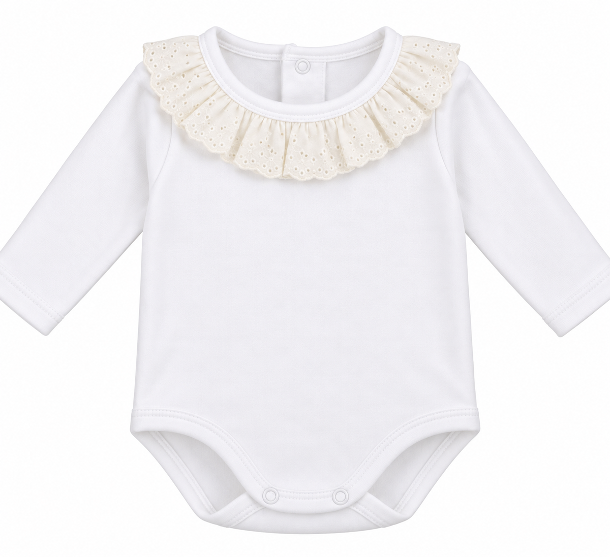 Body Puntilla Manga Larga Crudo