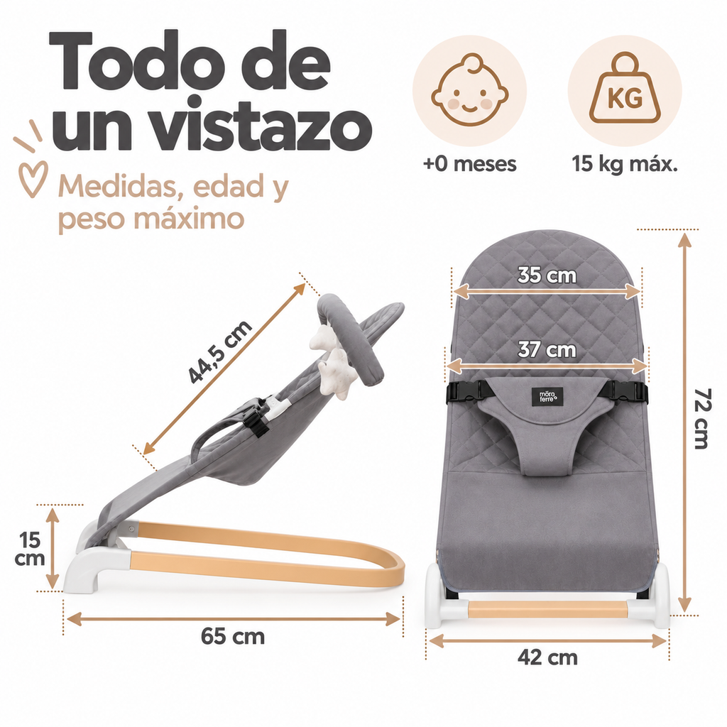 Hamaca Balancín Gris Interbaby