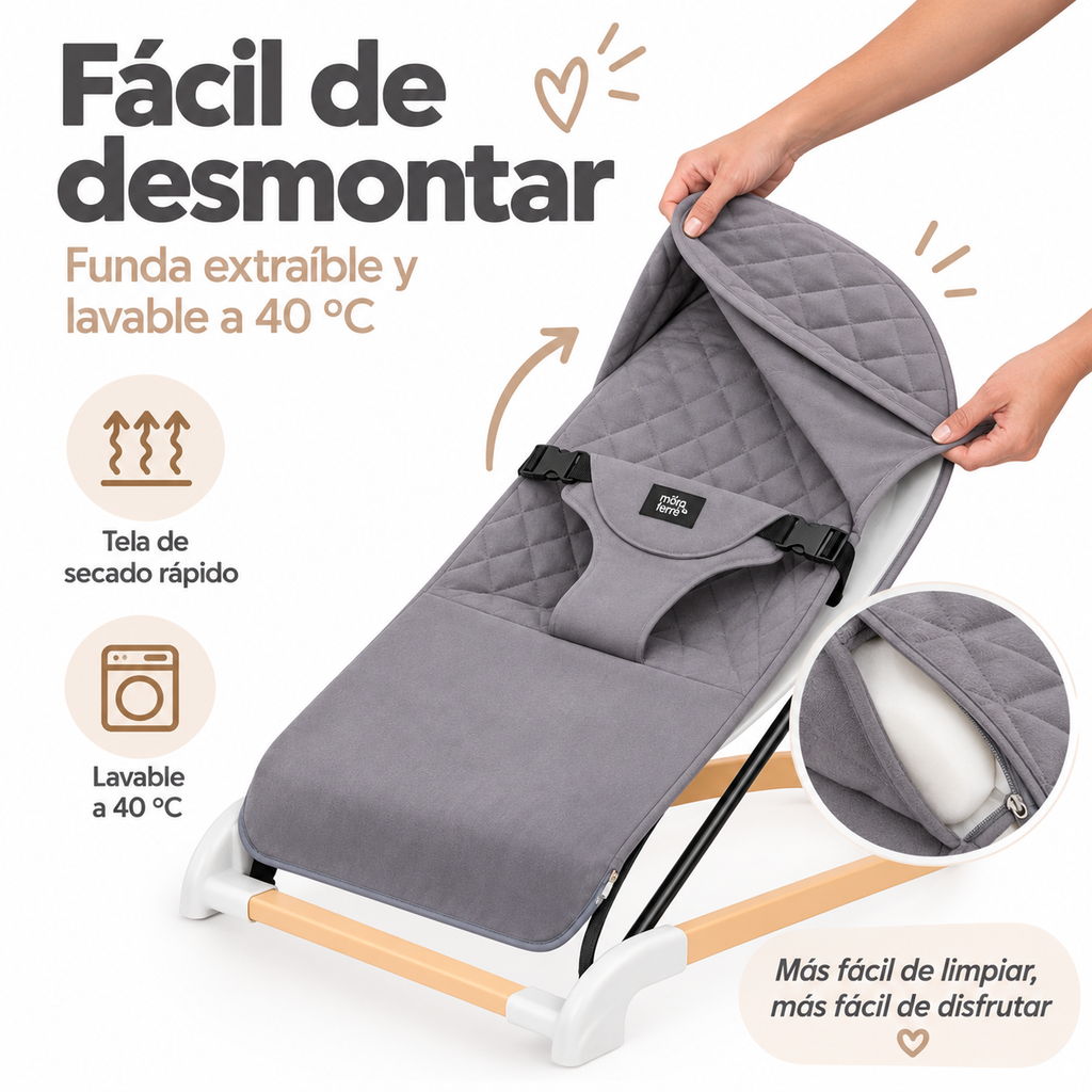 Hamaca Balancín Gris Interbaby