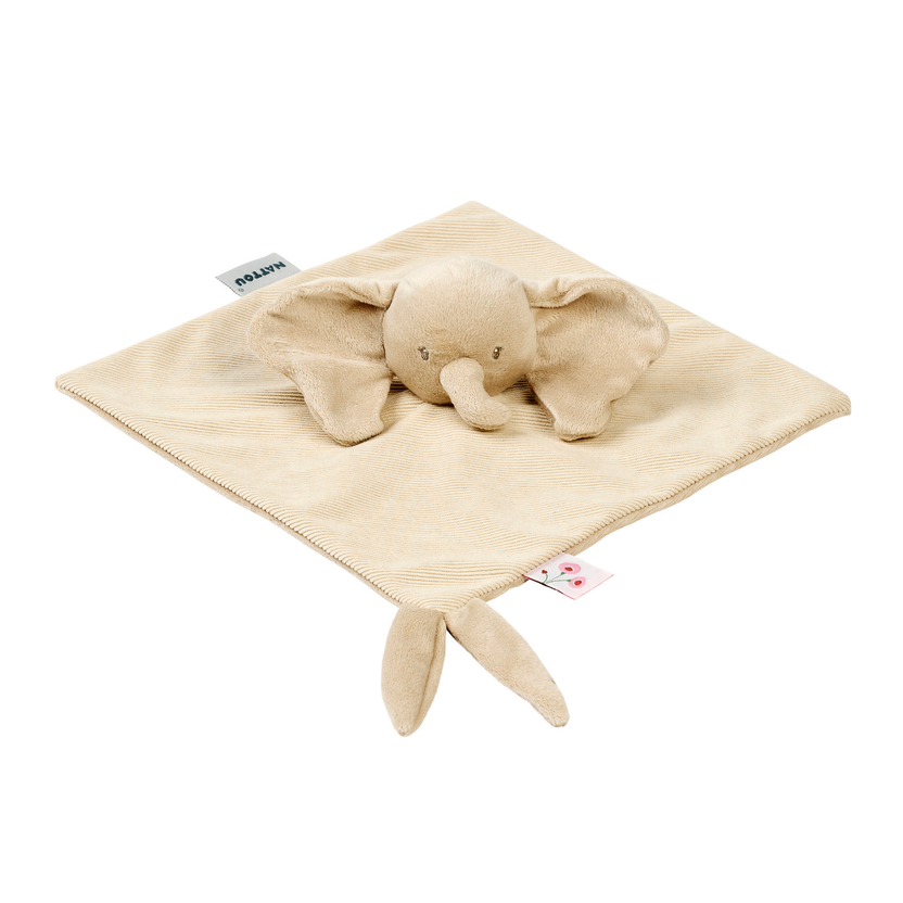 Doudou Elefante Beige Cuelga Chupete Nattou
