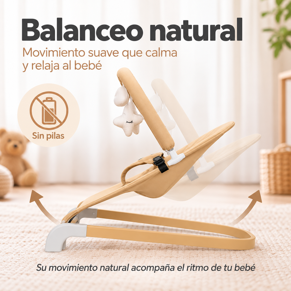 Hamaca Balancín Beige Interbaby