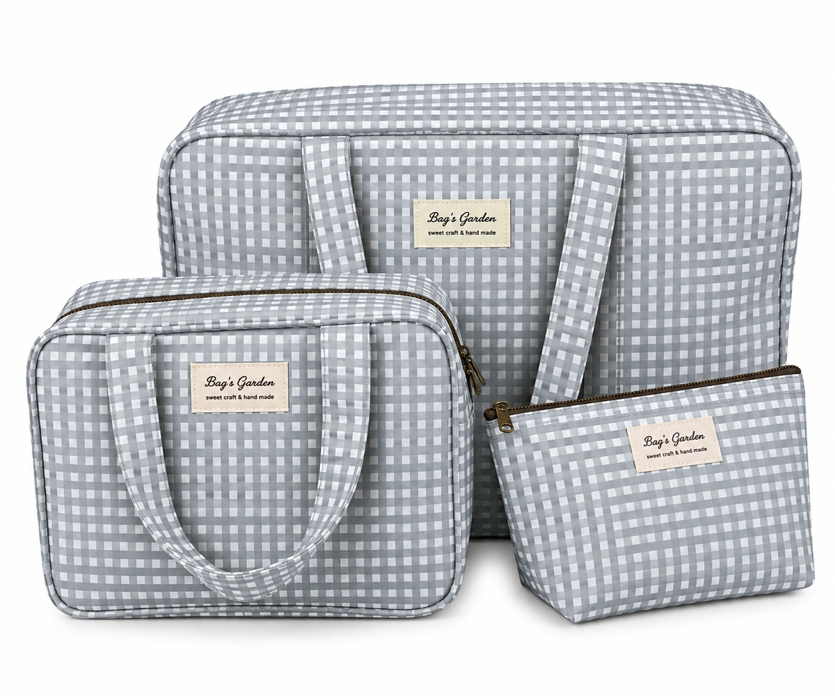 Pack Bolsos Vichy Gris