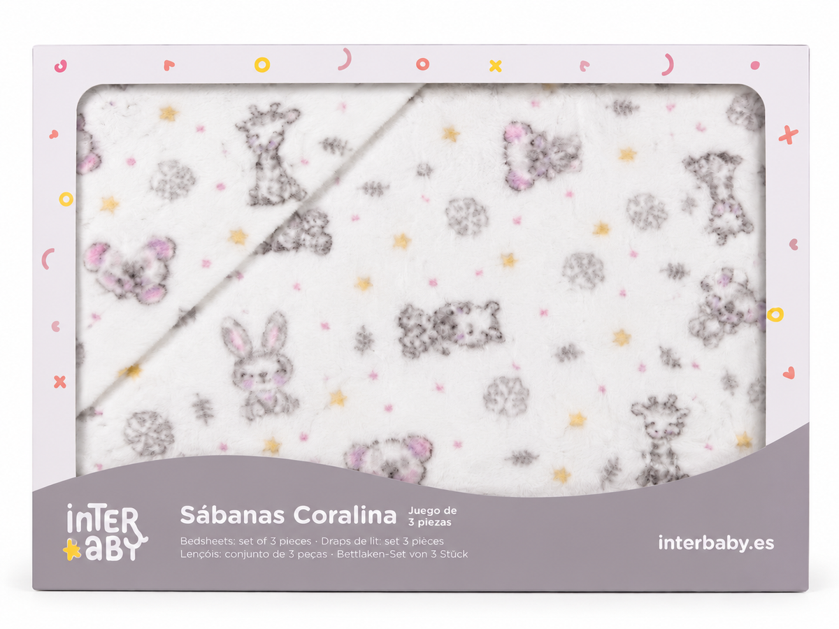 Sábanas Coralina Koala Coche Rosa