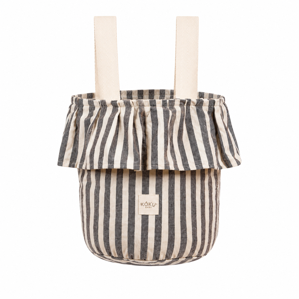 Bolso Basket Stripe Gris Koku