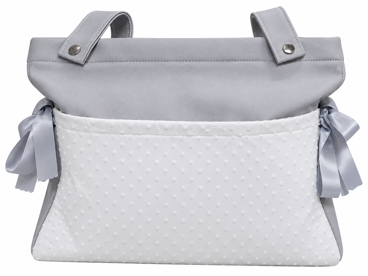 Bolso Talega Polipiel Gris Plumeti