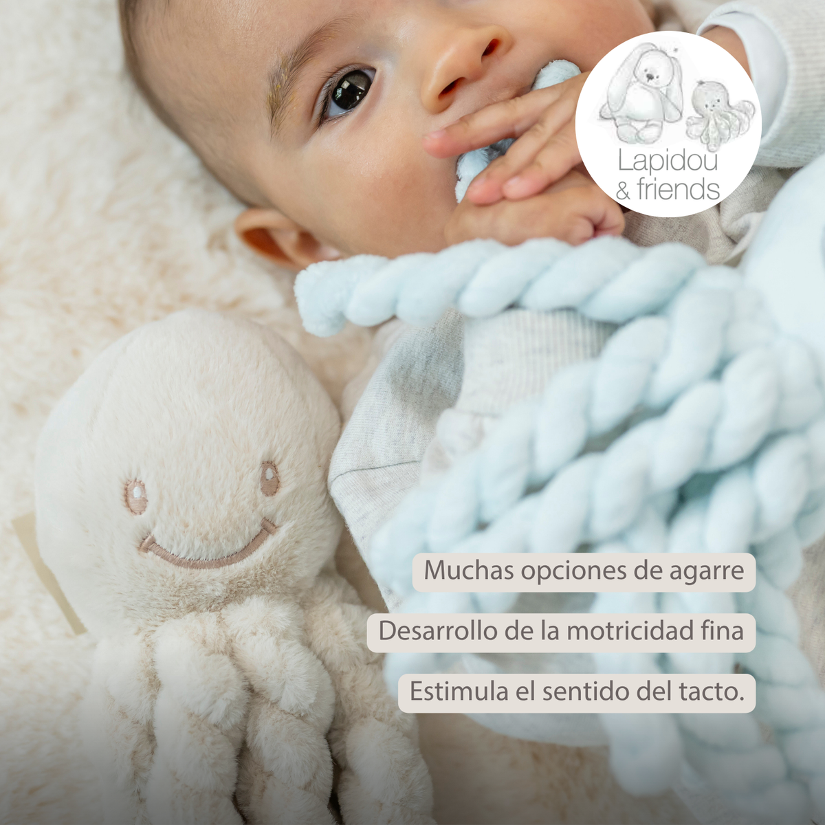 Doudou Pulpo Beige Nattou