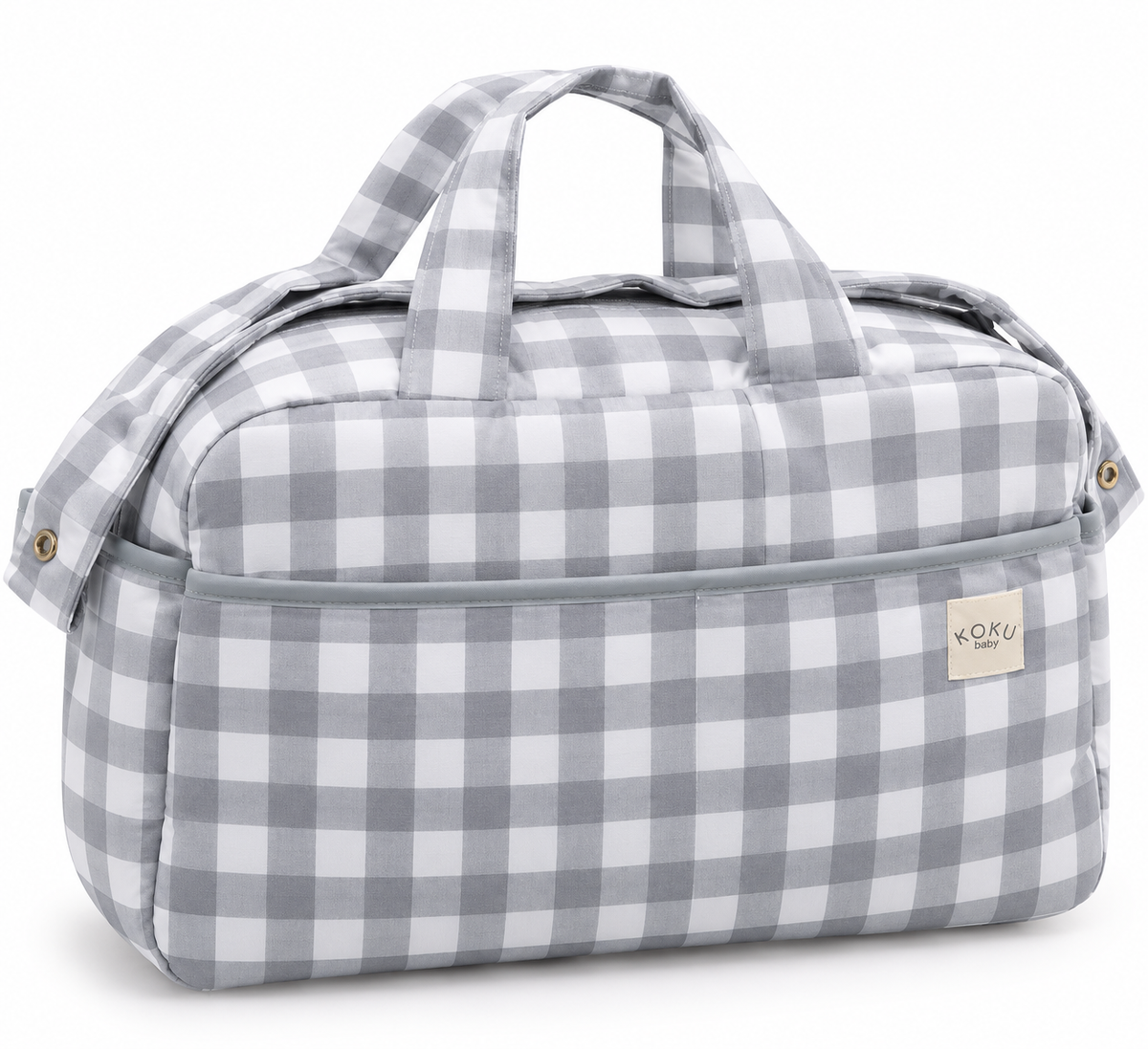 Bolso Maternidad Vichy Gris Koku Baby