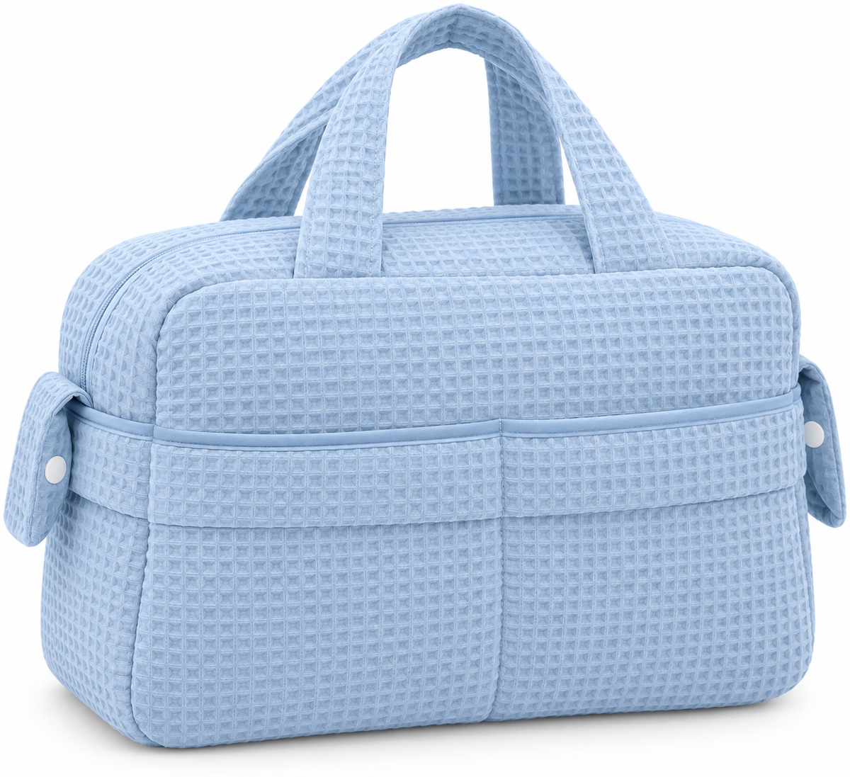 Bolso Maternidad Waffle Azul Bebé Don Algodón