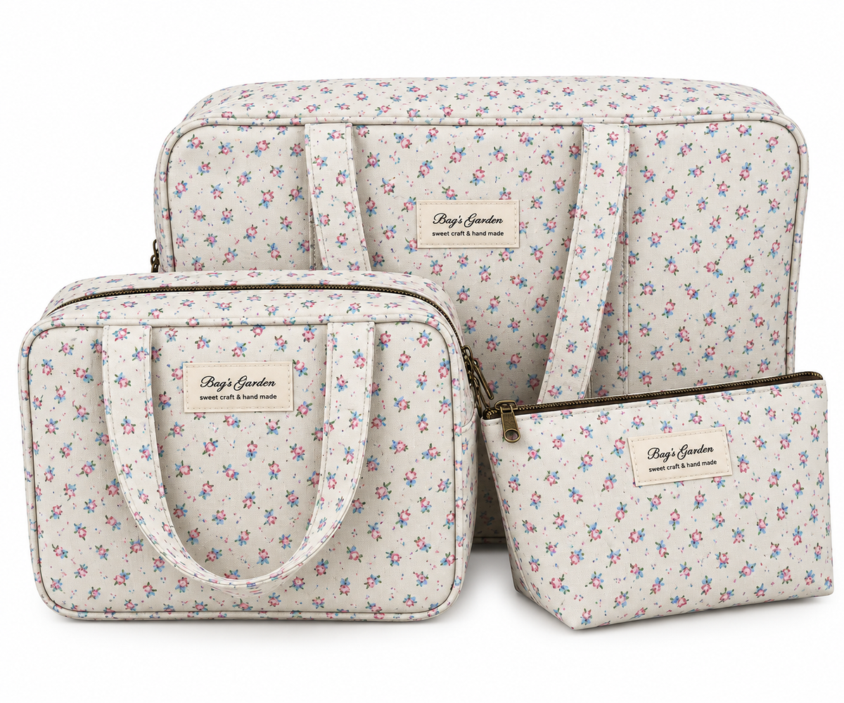 Pack Bolsos Beige Flores