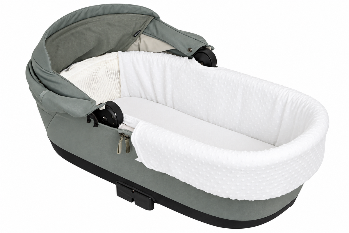 Cubre Capazo Plumeti Blanco Bimbidreams