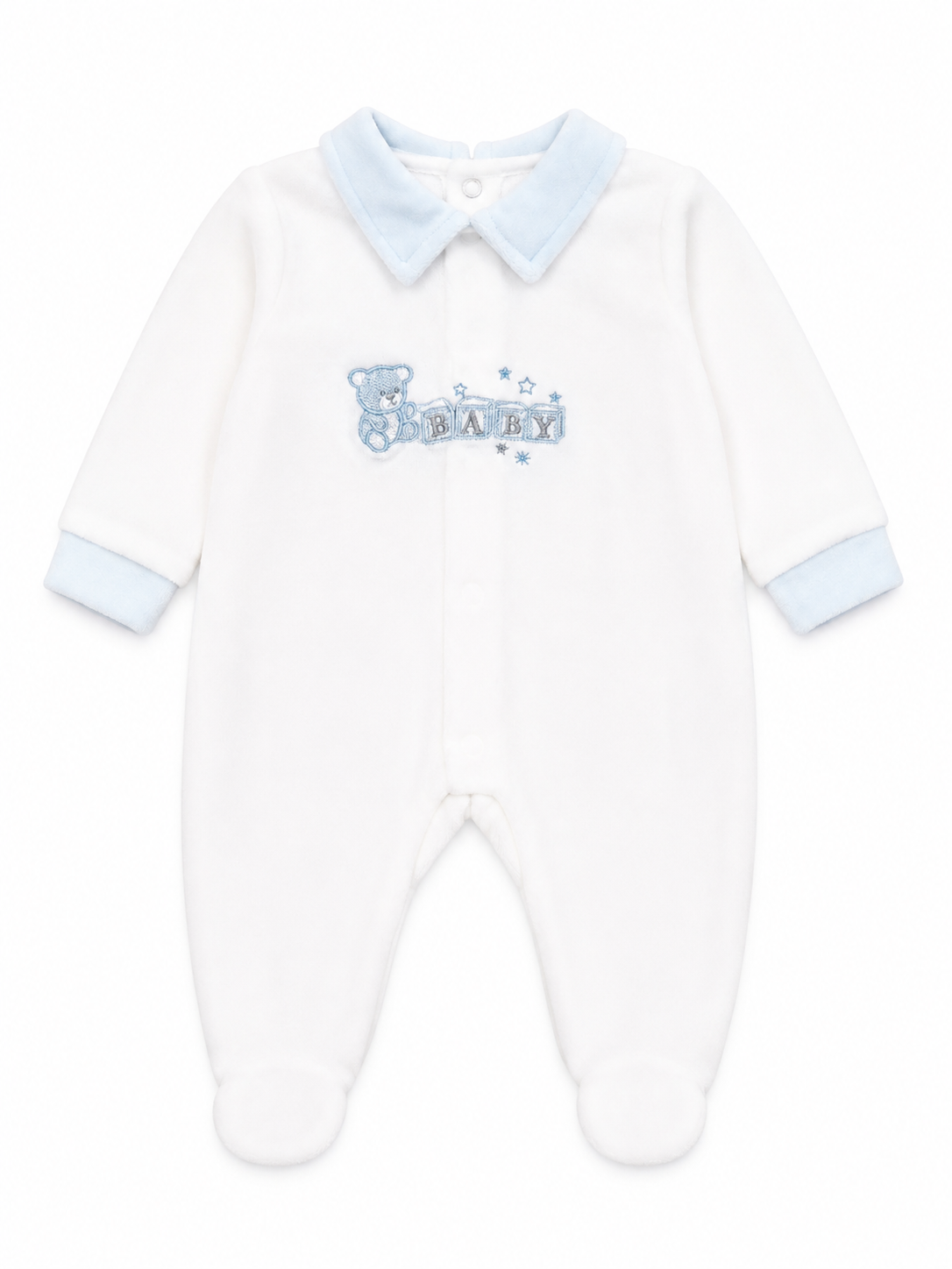 Pijama Terciopelo Baby Blanco
