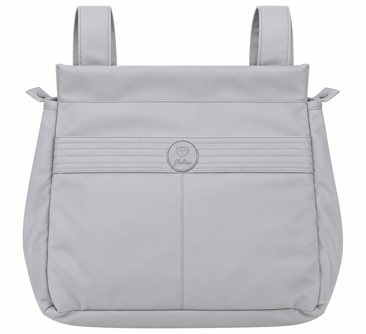 Bolso Polipiel Más Cambiador Gris Pirulos