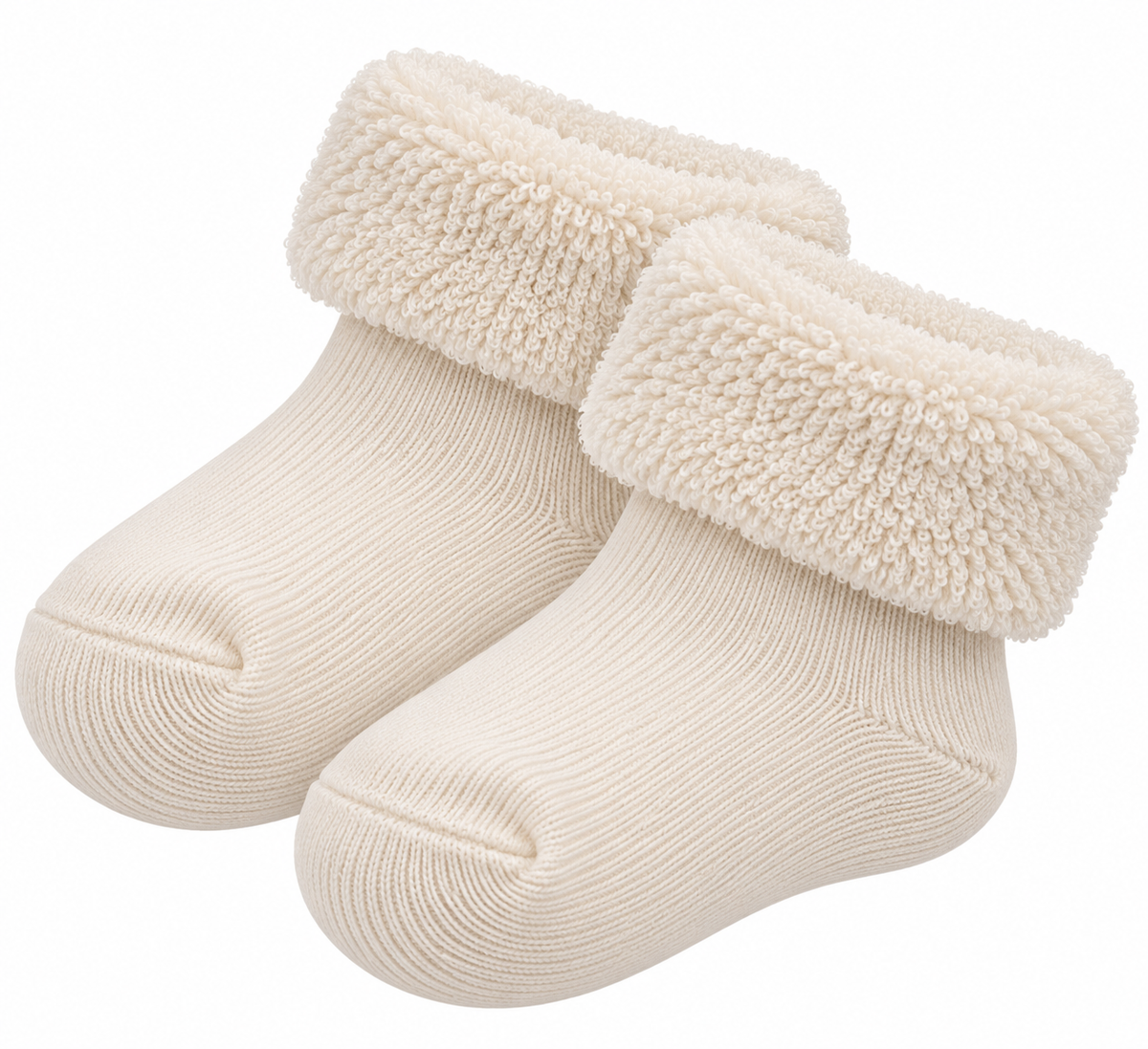 Calcetines Lisos Con Rizos Térmicos Cava