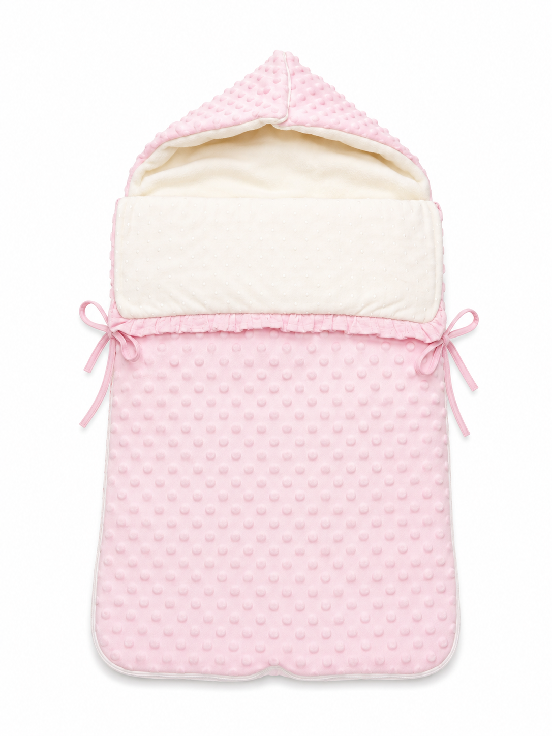 Saco Capazo Burbujas Rosa Bebé