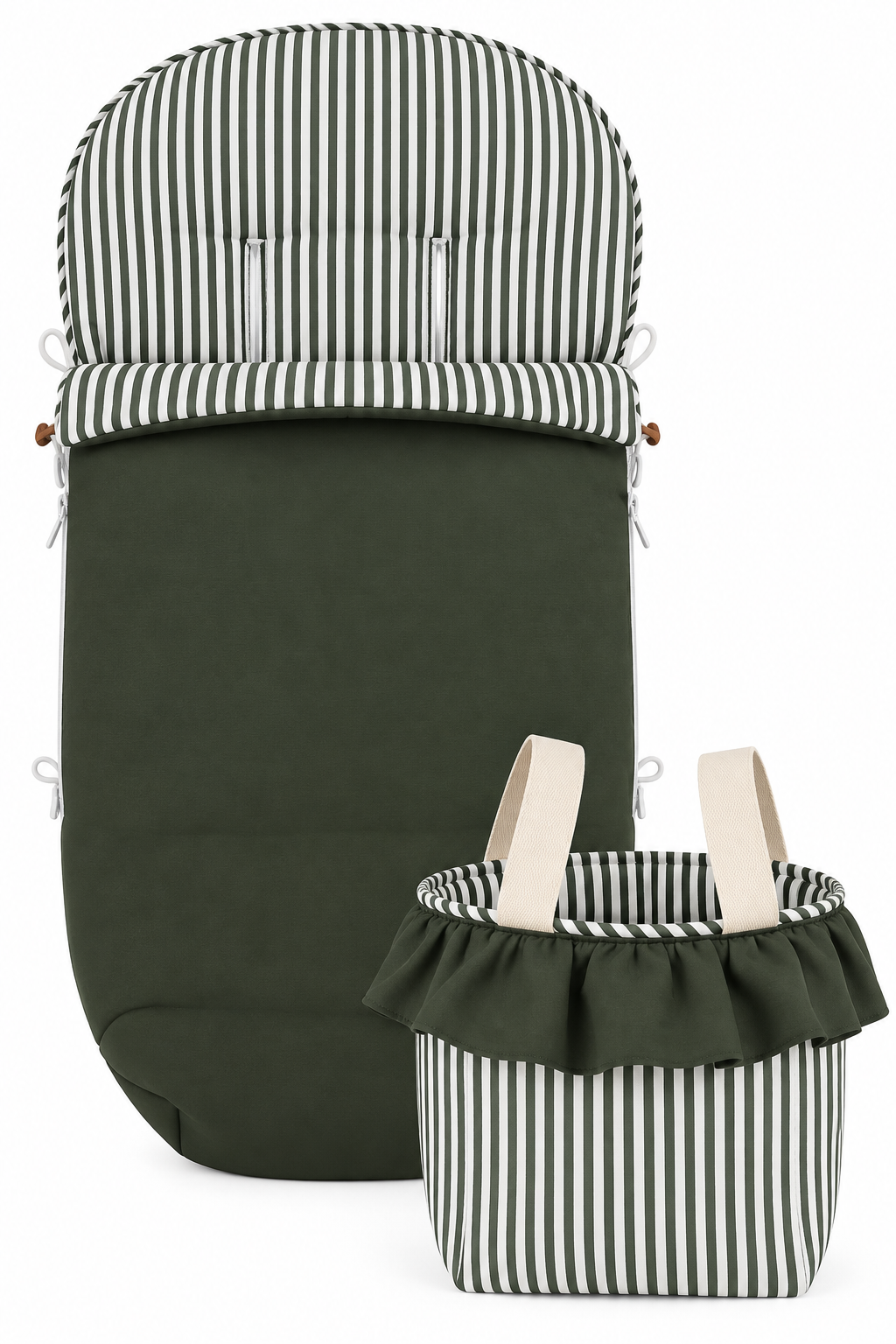 Pack Saco Silleta + Bolso Rayas Verde