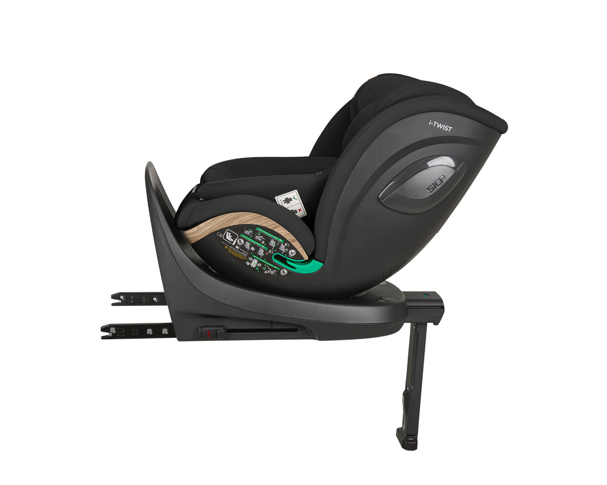 Silla de Coche I-Twist Kikkaboo 40-150cm Negro
