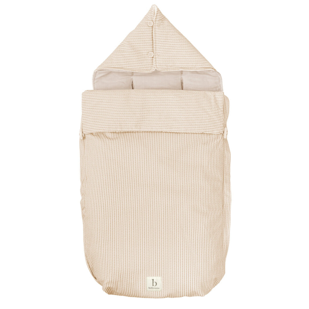 Saco Capazo Con Capucha Lino Bimbidreams