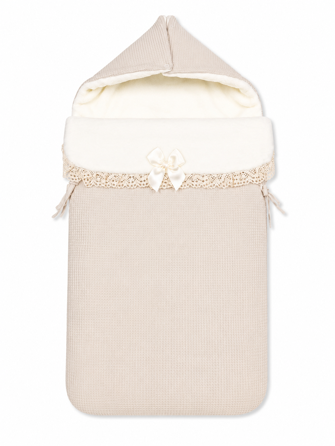 Saco Capazo Encaje Beige