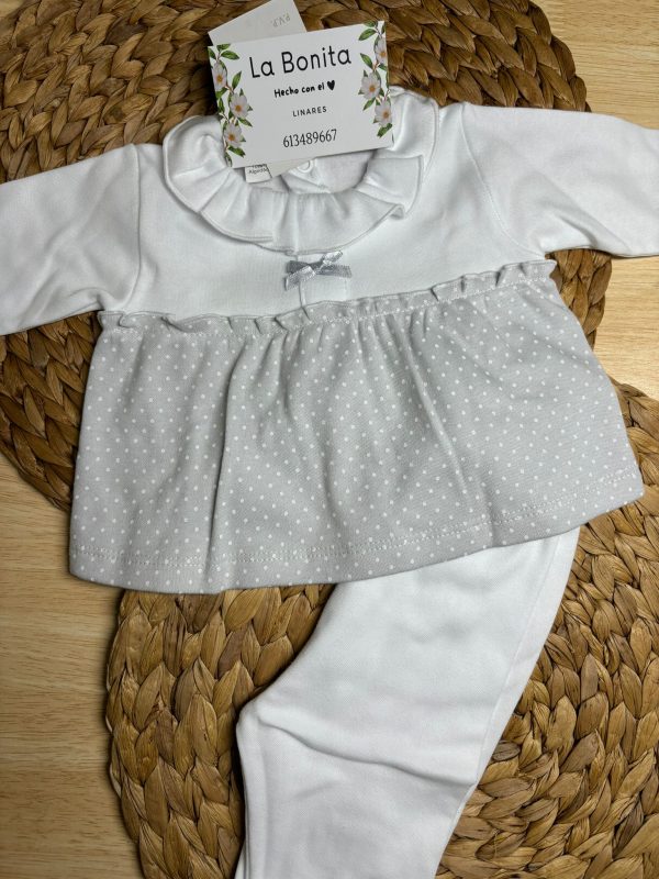 Conjunto Puntitos Gris