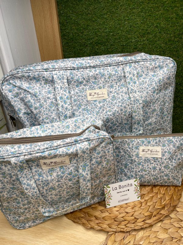 Bolsos maternidad/carro - Flores Azul