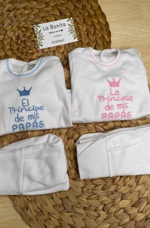 Conjunto Príncipe/Princesa Manga Larga