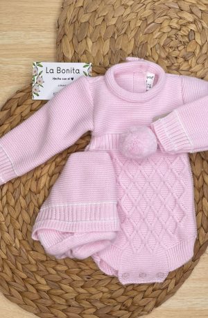 Dos piezas pompón - Rosa - Talla 3