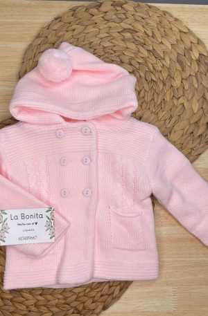 Chaqueta de lana - Rosa tallas 18m y 24m